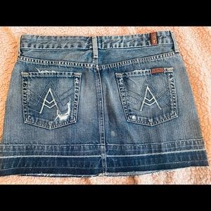 7 for All Mankind “A Pocket” Style Jean Skirt